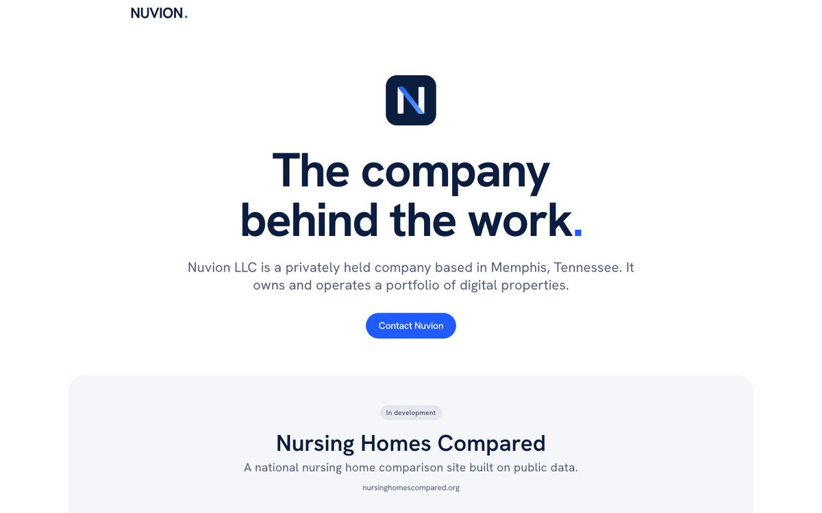 The Nuvion website